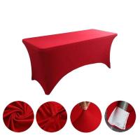 Manteles de Lycra de 6 pies, cubiertas de mesa de cumpleaños de hotel de boda de alta elasticidad para plegables de 4 pies, 5 pies, 6 pies y 8 pies - details 22
