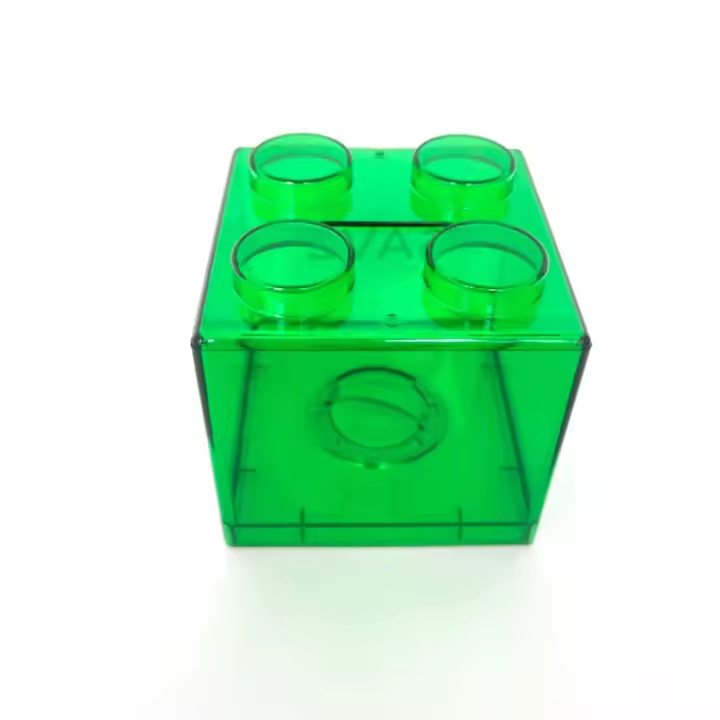 Caja de Ahorro de Bloques Creativos de Dinero 1PC Estuche de Almacenamiento de Monedas en Plástico Transparente para Niños Regalo Decoración del Hogar - 1