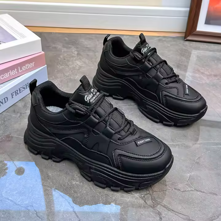 Zapatillas Casuales de Plataforma para Mujer Primavera-Otoño 2025 Estilo Coreano Moda para Estudiantes Zapatillas de Moda para Mujer - 1