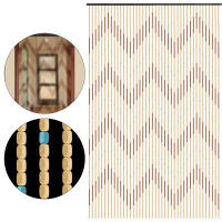 Cortina de cuentas de madera con patrón festoneado, puerta de 31 hebras, 90x220cm - details 4