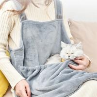 Delantal de transporte para mascotas, bolsa de pecho colgante de felpa para viajes al aire libre, perros y gatos pequeños, bolsillo para dormir, Invierno - details 1