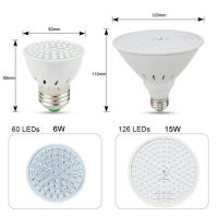 Lámpara LED E27 para cultivo de plantas, 1/2 cabezales, 6W, 15W, 20W - details 4