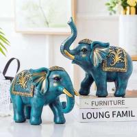 Un par de decoración de elefante para sala de estar, TV, entrada, vitrina de vino, accesorios para el hogar europeos - details 4