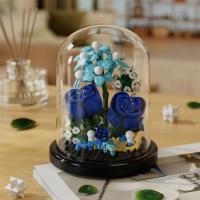 Bloque de decoración de escritorio de montaje eterno, flor, rompecabezas para niños, rosa, bloques de construcción, juguete, ramo, regalo - details 9