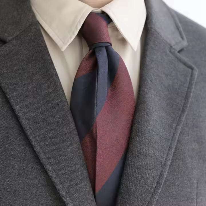 Corbata a rayas de poliéster a la moda, camisa ajustable suave, corbata de sarga para hombres de negocios, accesorios para traje - 1