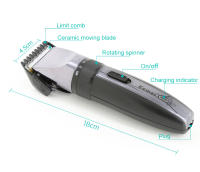 Kemei-cortadora de pelo eléctrica inalámbrica para bebé, máquina de corte de pelo Sideburn de bajo ruido, cortador de cerámica, 3 engranajes, KM-2171 - details 1