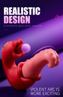 Vibradores de empuje de lengua 4 en 1 Consolador Rose Sex Toys con 10 lamiendo el clítoris y 10 modos de vibración, estimulador de clítoris del punto G, herramientas de placer para juegos de parejas femeninas - details 10