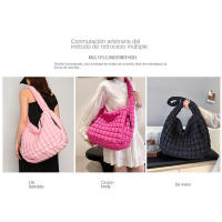 Bolso de mano tipo chaqueta nube plisada, bolso bandolera - details 4