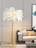 Lámpara de pie con plumas, luminaria moderna para sala de estar, restaurante, oficina, dormitorio, decoración de plumas - details 6