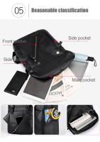 Mochila de cuero para hombre y mujer, morral de estilo universitario, resistente al agua, sencillo y Popular, estilo Retro coreano - details 9