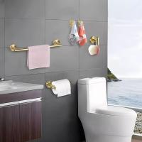 Juego De Accesorios Para Baño Toallero, Oro Cepillado, 6piezas - details 1