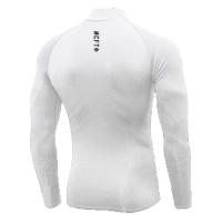 Tops de compresión de cuello alto de manga larga para otoño, camisetas ajustadas de secado rápido para culturismo y Fitness - details 8