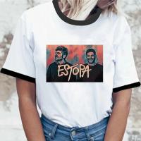 Camiseta de diseñador de manga para mujer, ropa de cómic de anime para niña, top de Estopa - details 6