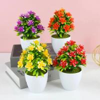 Planta en maceta Artificial, maceta pequeña para bonsái, adornos de árbol simulados, decoración de mesa para boda, hogar, Hotel y oficina, plantas falsas, 1 ud. - details 2