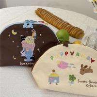 Bolsa de cosméticos con bordado de dibujos animados, bolsa de maquillaje de nailon con animales de tela, bolsa de almacenamiento portátil ligera para el cuidado de la piel, almacenamiento de lápiz labial - details 7