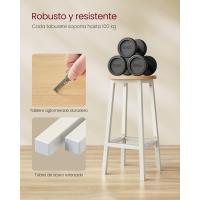 Taburetes de Bar de Metal Montaje Fácil Reposapiés Ideal para Cocina, Sala, Comedor - details 1