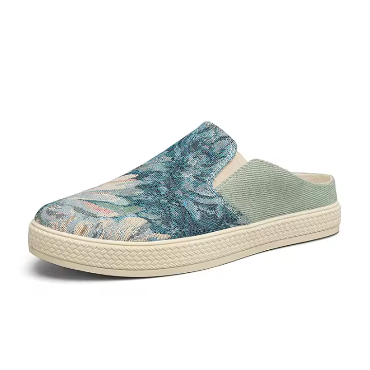 Sandalias al Aire Libre para hombre media Zapatilla Zapatos casuales de Verano Lona suave Fondo Ligero Zapatos para caminar - 1