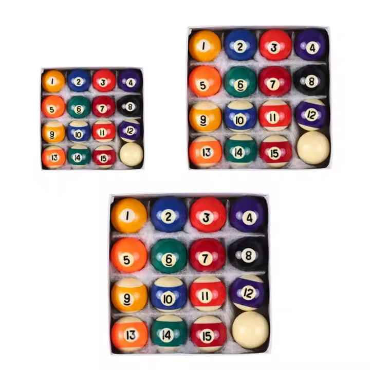 Bolas de billar para niños de 25/32/38mm, Material de resina, bolas de mesa, bolas de billar pequeñas, pelota de entrenamiento, Mini bola de billar multifuncional - 1
