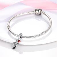 Dijes de la serie Floral en plata de ley 100% auténtica para mujer, joyería fina, pulsera y brazaletes de cumpleaños, material: metal principal - details 5