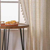Cortinas de Salón con Efecto Lino,Cortina translúcida, Decoración del Hogar Moderna para Dormitorio,Comedor y estudio - details 3