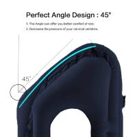 Almohada de Viaje Inflable Mejorada Soporte de Cuello para Descanso en Aire y Oficina - details 23