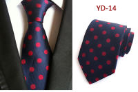 Corbata de 8cm con puntos para hombre, corbatas de negocios, accesorios de la camisa Ascot de poliéster, colorido, amarillo, trasero, rojo, fiesta de boda - details 8