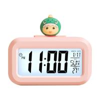 Reloj despertador Digital LED, pantalla de alarma Digital electrónica, relojes de mesa de escritorio para el hogar, oficina, retroiluminación, reloj calendario con repetición - details 22