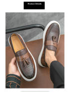 Moda Pie Zapatos de Cuero Vestido Casual Mocasines. - details 2