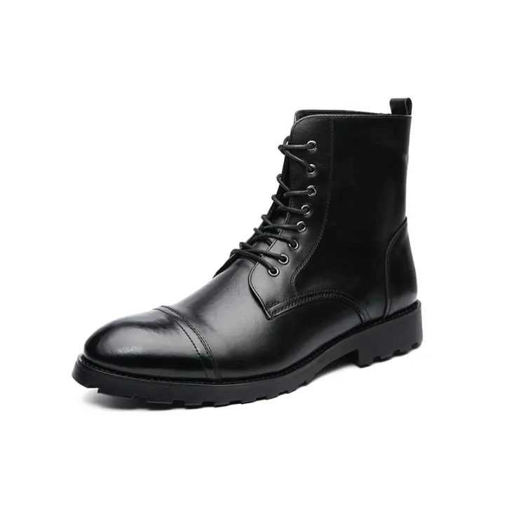 Botas para hombre Botas de cuero casuales para hombres Chukka Moda Botas de vestir para hombres - 1