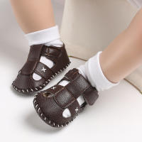 Sandalias De Verano Para Bebé Niño Casual Antideslizantes Cuero Suela De Goma Tallas Para Niños De 3 a 18 Meses - details 5