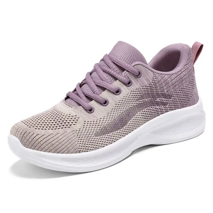 Zapatos de running para mujer 2024 casuales con suela suave, zapatillas transpirables, zapatos individuales con tejido de malla, venta al por mayor. - 1