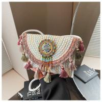 Bolso tejido a mano de verano estilo étnico de paja 2025 moda de interés especial nueva bandolera de hombro para vacaciones en la playa - details 20