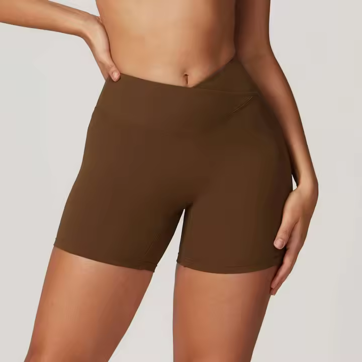 Pantalones cortos deportivos de cintura alta para mujer, monos de entrenamiento, ropa de yoga - 1