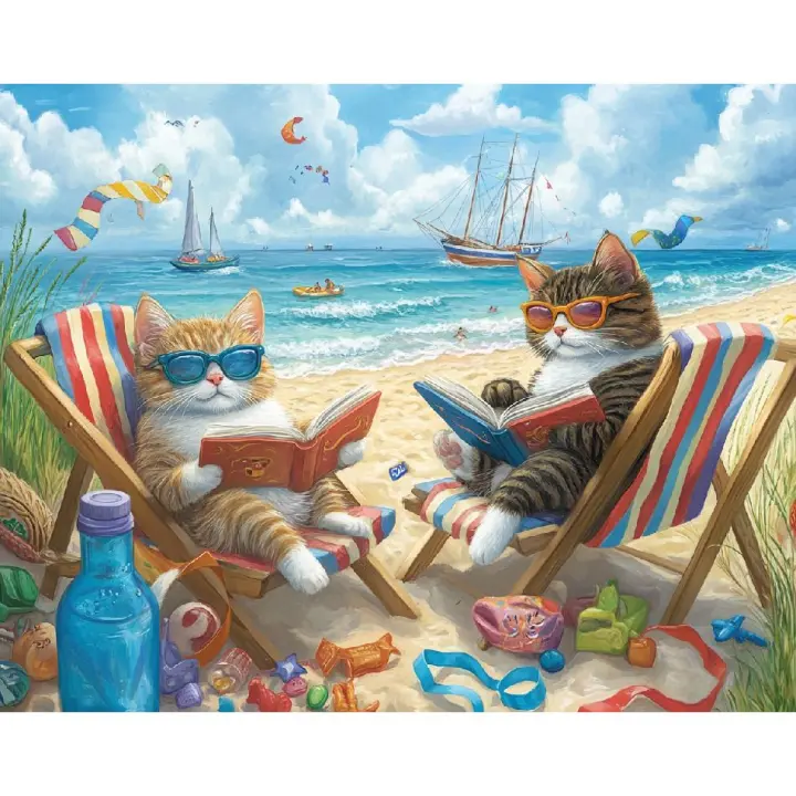 Ruopoty-Kits de pintura por números para adultos, dibujo de animales de gato, regalo Diy - 1