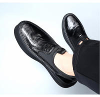 Nuevos mocasines casuales de hombre de un pedal de cuero transpirable - details 19