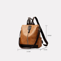 Mochila de viaje para mujer de cuero PU vintage gran capacidad bolsa escolar para adolescente bolsa de negocios femenina bolsa de lujo - details 19
