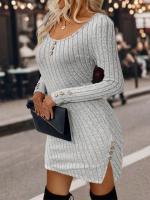 Vestidos de temperamento simple y elegante para mujeres con faldas cortas delgadas - details 5