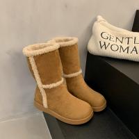 Botas de mujer de punta redonda de felpa,tacón alto,elegantes,invierno - details 7