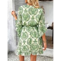 Vestido fluido sin tirantes con estampado floral bohemio para mujer, verano 2025 - details 50