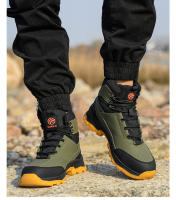 Zapatos de seguridad para hombre, zapatillas de trabajo impermeables, botas altas ANTIPERFORACIONES, punta de acero, con protección - details 17