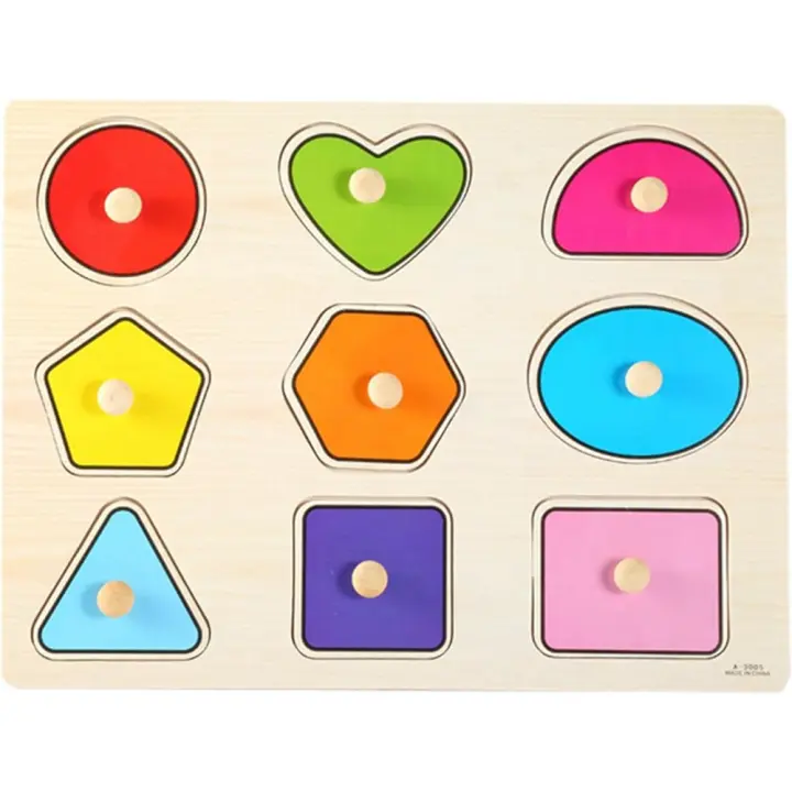 Rompecabezas de Madera de colores para Niños, Juguetes de Aprendizaje Manual, Juguetes de educación - 1