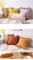 Bonenjoy-funda de cojín de 30x50/45x45cm, Protector de almohada suave con volantes, decoración para sofá y hogar, 1 unidad - details 0