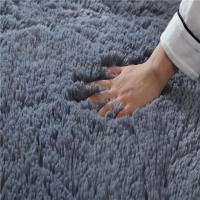 Alfombra Gris para Sala de Estar Alfombra de Felpa para Dormitorio Alfombrillas Antideslizantes para Hogar Alfombras de Terciopelo Suave para Habitación de Niños - details 2