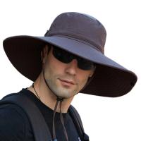 Sombrero de Montañismo de tela impermeable para hombre, sombreros de sol Anti-UV, gorra de pesca al aire libre, gorras de ala ancha, sombrero de cubo - details 0