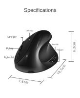 BTS-908-ratón vertical recargable inalámbrico, receptor ergonómico de 2,4G, USB 1600 DPI ajustable - details 0