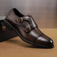 Zapatos de bloque de negocios para hombre, vestido formal, oficina italiana, nuevo producto, hebilla, estilo de moda - details 3