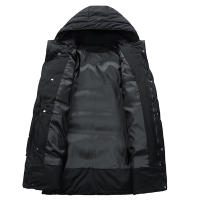 Parkas con bolsillos grandes para hombre, ropa de algodón cálida, abrigos de ocio con capucha de longitud media, moda de invierno, novedad de 2024 - details 7