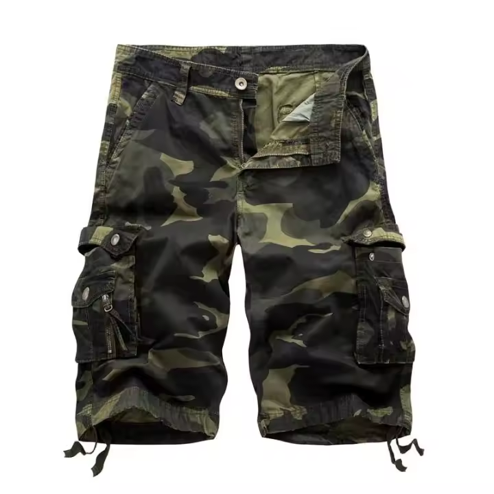 2024 verano militar Camo Cargo moda camuflaje Multi-Bolsillo ejército Casual pantalones cortos Bermudas hombres de talla grande 40 - 1