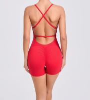 Mono de yoga Peach para levantamiento de glúteos y espalda hermosa para correr al aire libre para mujer, ejercicio ajustado, mono de fitness de secado rápido - details 17