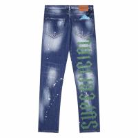 Dsquared2 pantalones vaqueros ajustados para hombre SN34 pantalones holgados con agujeros y emblemas pantalones vaqueros bordados - details 7